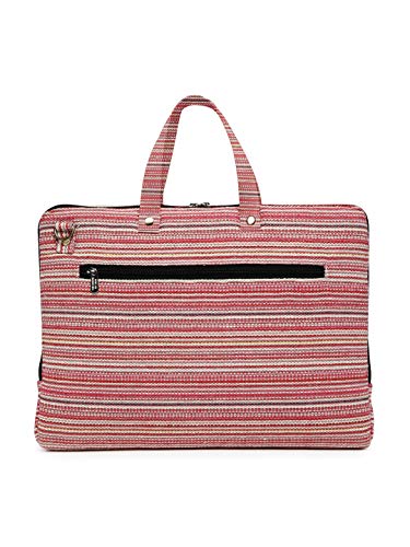 Image of The House of tara Multicolor Ethnic Handloom Fabric Laptop Messenger Bag for Men and Women | Formal Crossbody Sling Bag for College Purpose | Laptop Upto 15.6 Inch | Handbags with Shoulder Straps