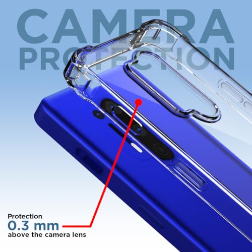 Image of Outlouders Back Cover for OnePlus 8 Pro Clear Transparent PC + TPU Bumper Case with Raised Edges for Shockproof Protection (Transparent)