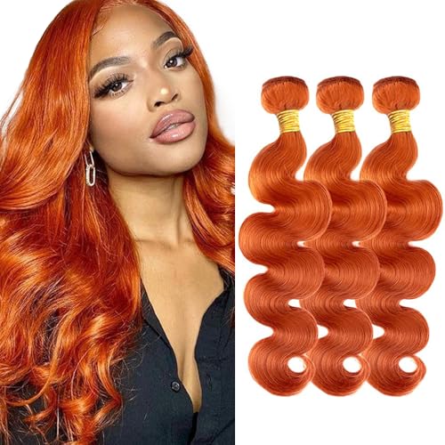 Ginger Bundles Human Hair #350 Orange Body Wave Bundle 20