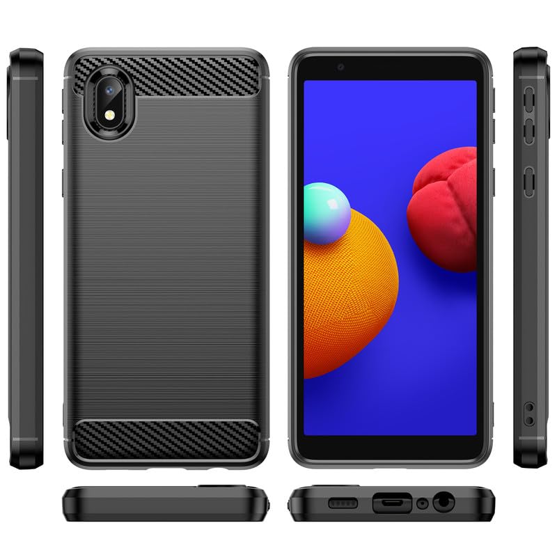 Image of Hybrid Carbon Fiber Back Case for Samsung Galaxy M01 Core / A01 Core (Black)