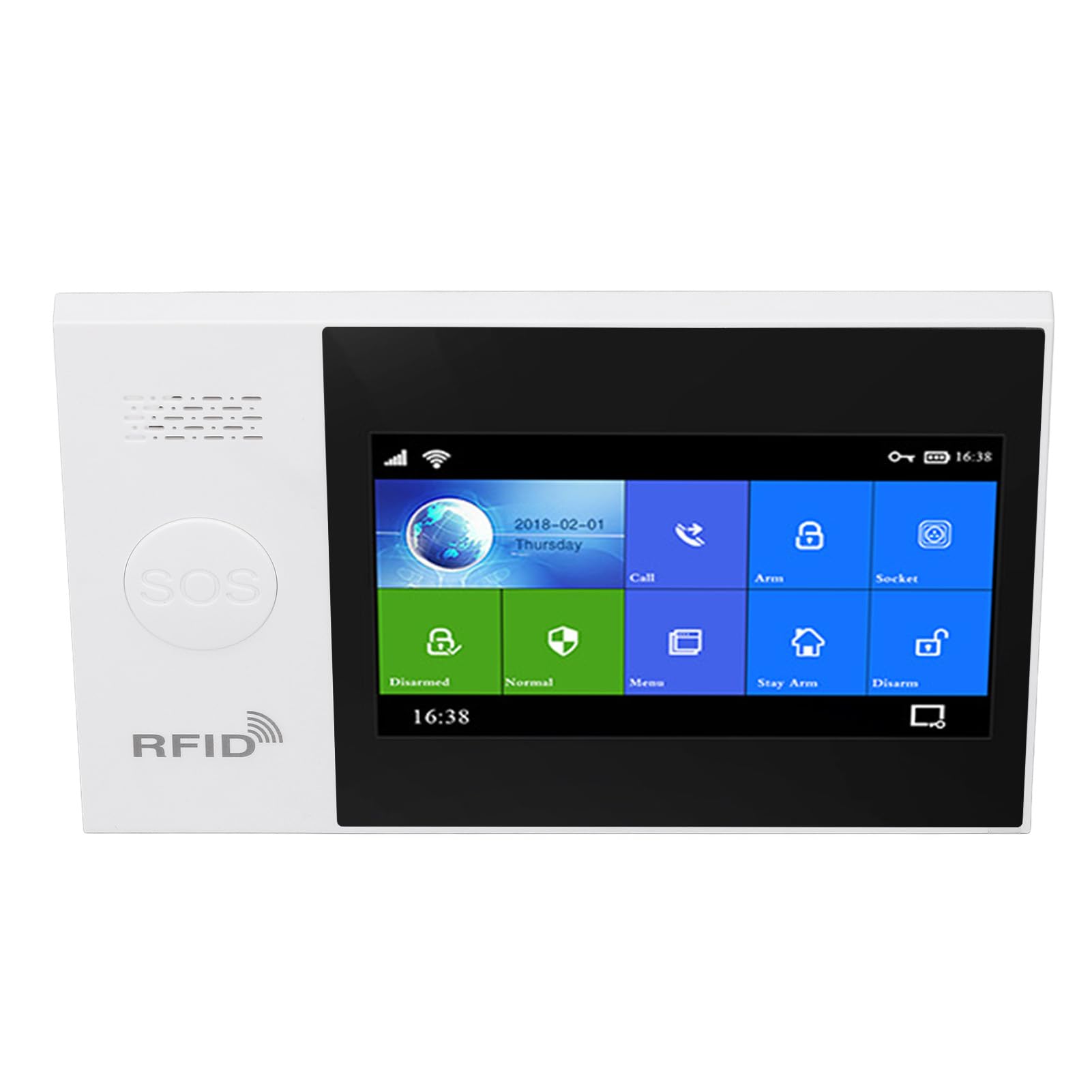 Gonetre Système D'alarme Domestique WiFi avec Sirène 115 DB, compatibilité Intelligente (Prise UE)