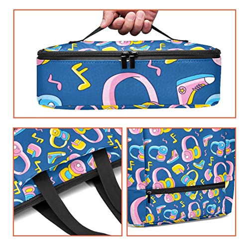 Sac fourre-tout et boîte à déjeuner isolante multicolore pour repas et téléphone