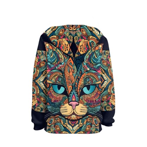 Image of GLUDEAR Teen Boys Girls Novelty Animal Galaxy Hoodies Sweatshirts Pullover