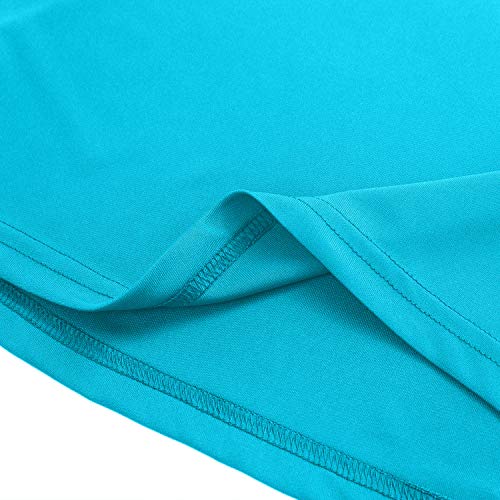 Women's UPF 50+ Sun Protection Long Sleeve Performance Active Top Shirts Fitness Workout Running Sports Leisure T-Shirt (3XL, Sky Blue)