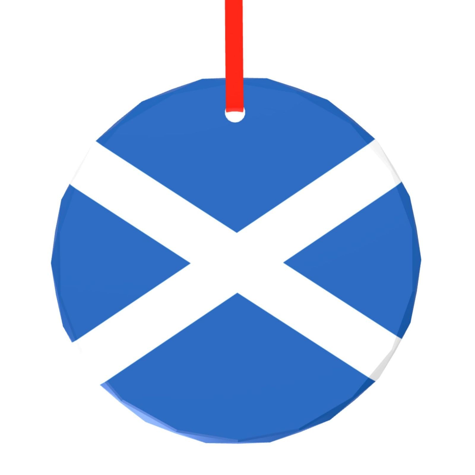Yxlymxdamai Scottish Flag Christmas Tree Hanging Decorations - Glass Decorations Fireplace Ornaments Suitable For Christmas