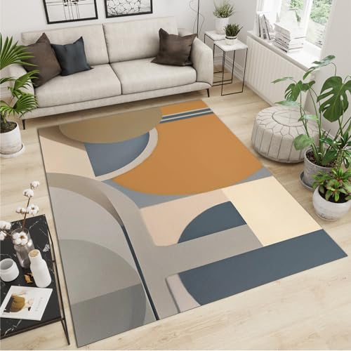 Tapis de salon pour parquet évitant les rayures style abstrait - 3
