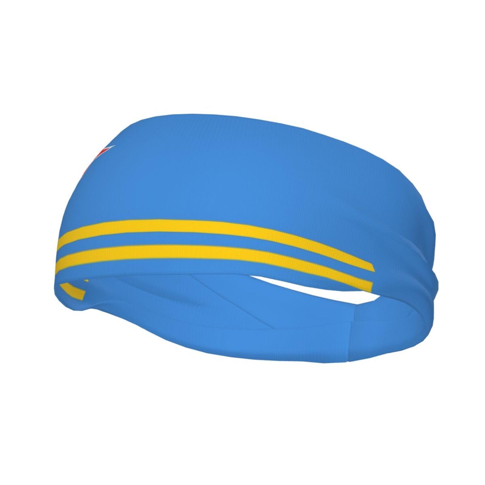 Cute Flag Headbands Women Men Flag Sweatband Sports Headband for Running, Cycling, Yoga Gym, Working Out