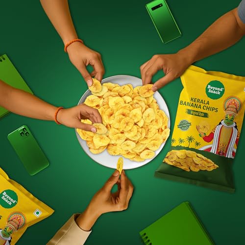Image of Beyond Snack Nendran Kerala Banana Chips | Original Salted | Thin Crunchy Crispy Snack |600g (100g*6packs)