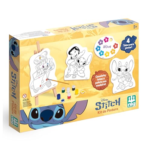 Nig Brinquedos Kit de Pintura Infantil Disney Stitch