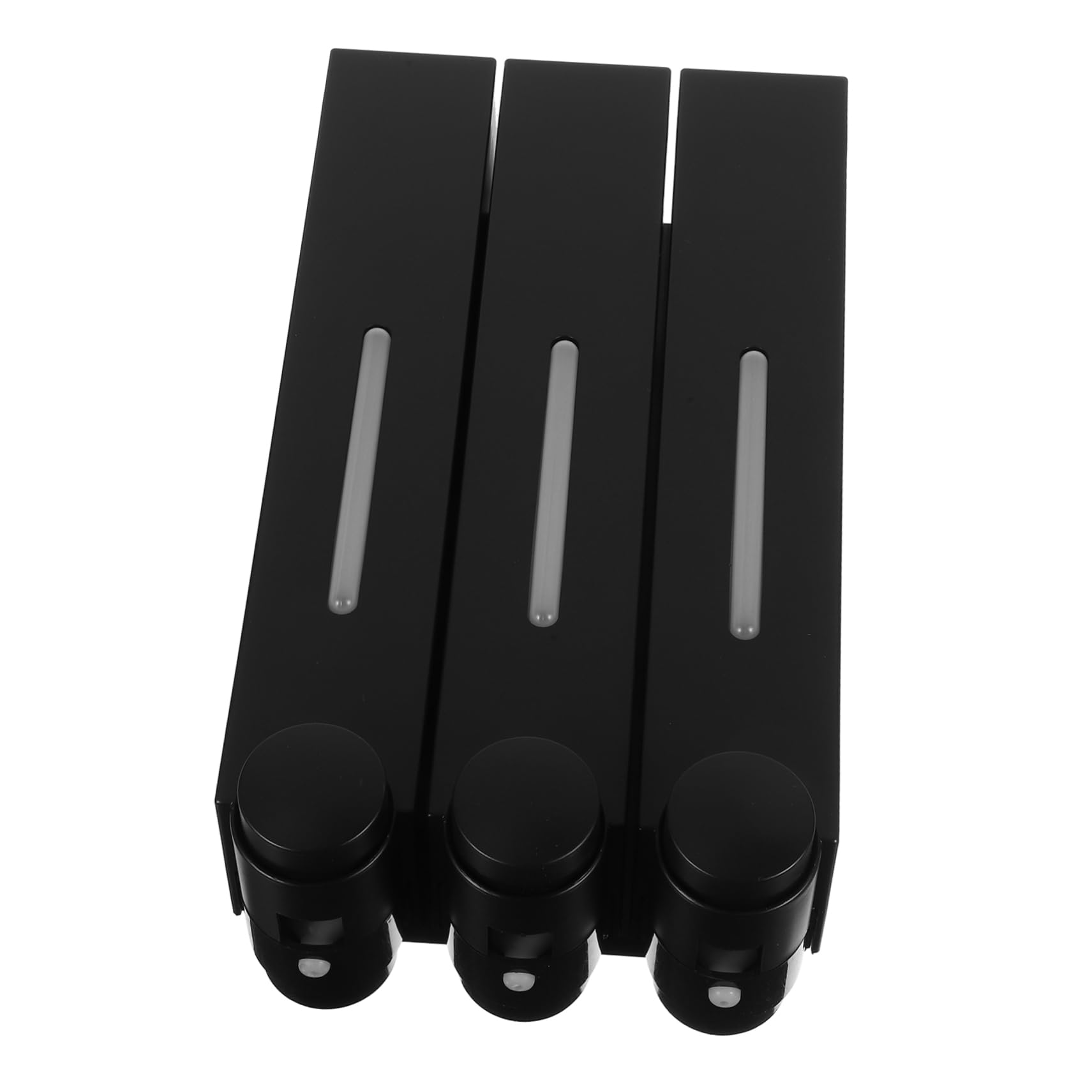 Dispensador de Jabón de Ducha Negro de 3 Compartimentos, Abs PVC