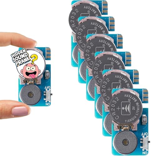 Cricket Noise Maker Prank (6 Pcs) - Long Lasting Hidden Beeping Prank Kit for Office, Home, and Gag Gifts for Adults