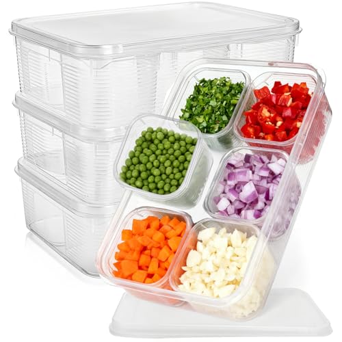 YIMITEE 4 Pack Salad Bar Container