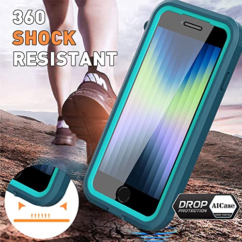 Image of AICase iPhone SE 2020 /SE 2022 /iPhone 7 /8 Waterproof Case, 4.7 inch 360 Dustproof and Shockproof, IP68 Full Body Protection Fully Sealed Underwater Protective Cove for iPhone 7 /8 /SE 2020 /SE 2022