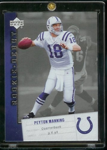 2006 Upper Deck Rookie Debut Peyton Manning Indianapolis Colts Football Card #42 - Mint Condition-Shipped In Protective ScrewDown Display Case!!