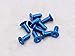 Integy RC Model OBM-AC-029-ASCDB 3 x 8mm Machine Type 7075-T6 Countersunk Hex Screw (Dark Blue 10 Pcs)