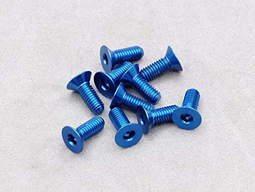 Vis tête fraisée 7075-T6 bleu foncé Integy RC 3x8mm pour modèle réduit de haute précision