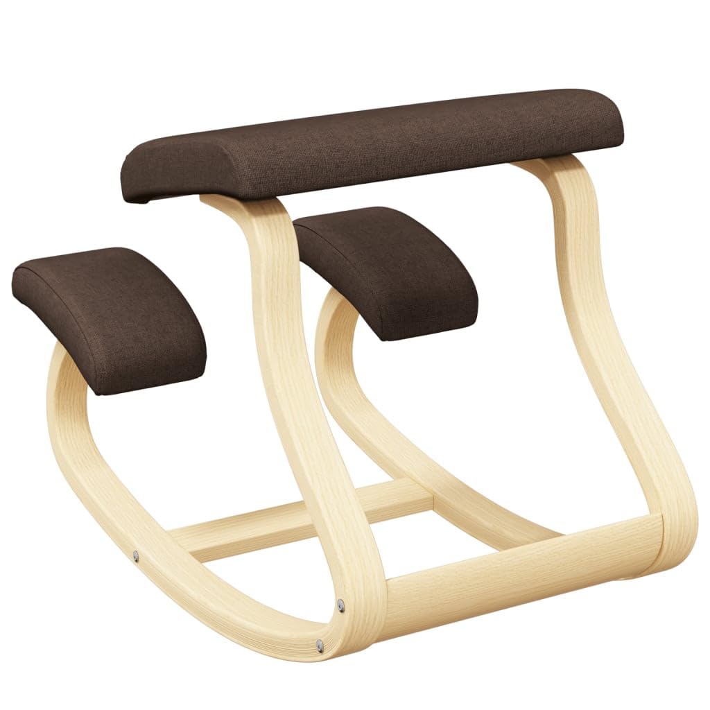 vidaXL Taburete de Rodillas, Silla Ergonómica para Rodillas, Mecedora Acolchada, Silla para Dormitorio Salón Oficina, Madera Contrachapada de Abedul
