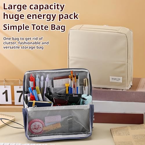 Standing makeup bag, Stand up makeup bag, Travel Makeup Organizer, Waterproof with Multiple Compartments, Large Capacity, Business Trips, Fitness, Parties and Daily Commutes (Purple)3