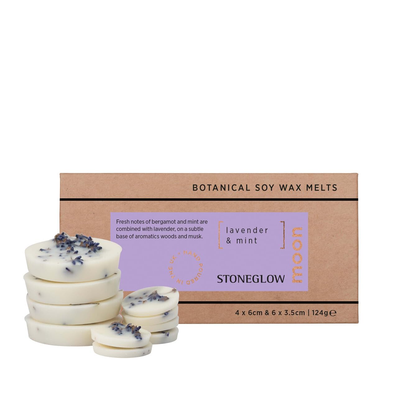 Stoneglow Purple Elements Collection - Moon - Lavender & Mint 124G Scented Soy Wax Melts
