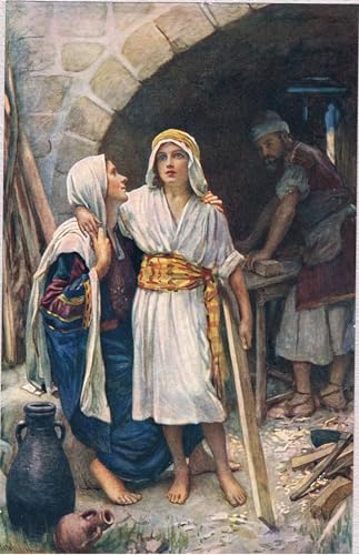 Tableau Marie et Jésus par Harold Copping impression d'art sur toile déco 60x90cm