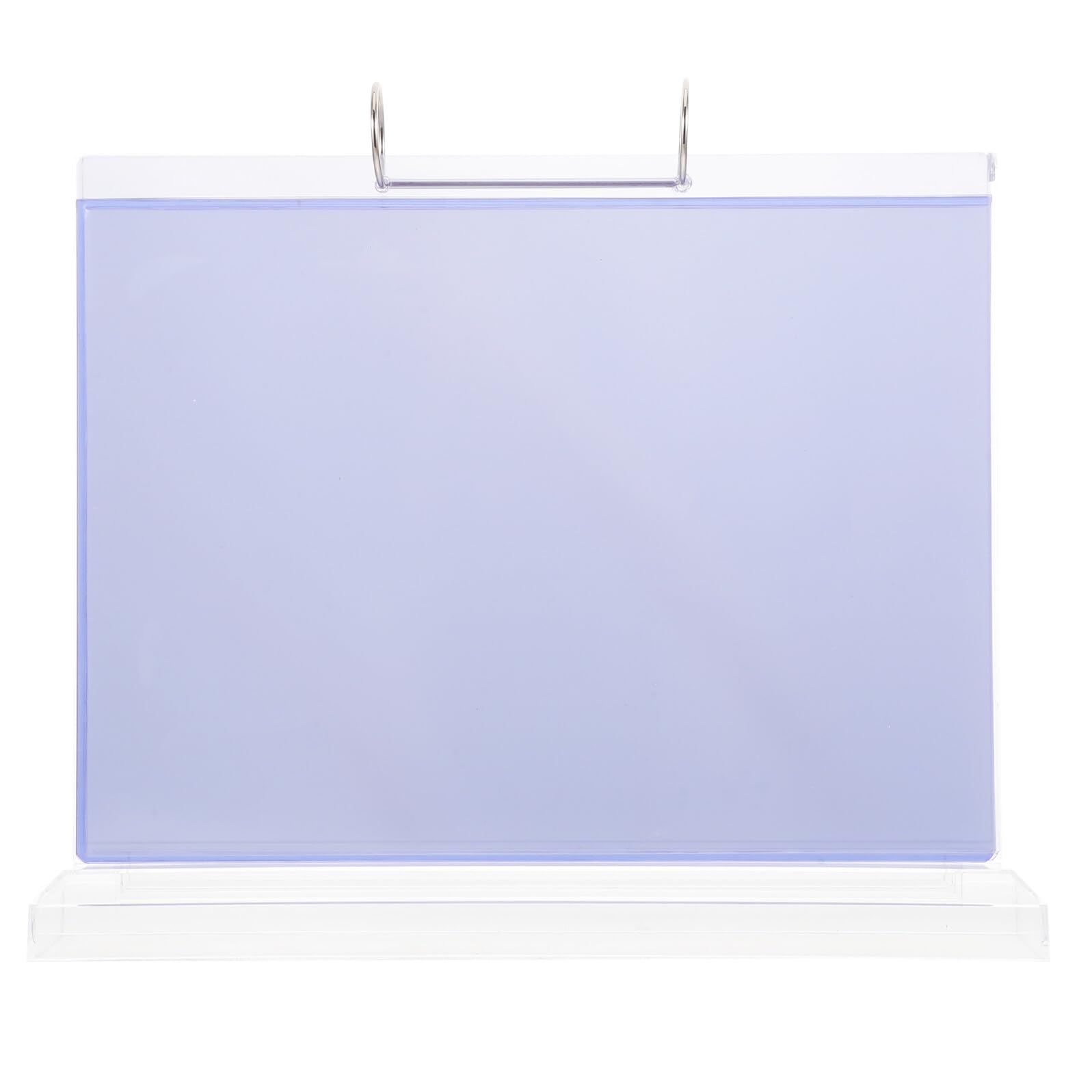SEWACC Expositor de Menú Horizontal A6 Transparente 6 Fundas Desmontables para Sobremesa Soporte Multipágina de Plástico para Restaurantes y Negocios Portamenús Doble Cara Estable