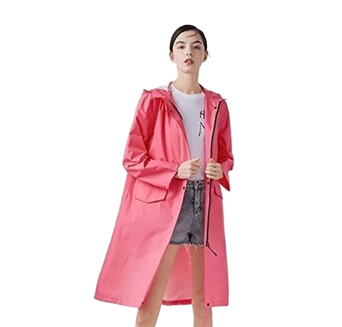 Chubasquero Chubasquero Largo Impermeable Y Transpirable para Mujer, Chubasquero Ligero Y Plegable Ponchos De Lluvia Impermeables(XL)