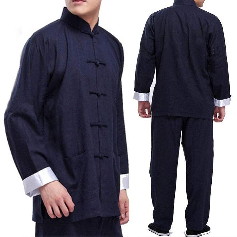 Costume Tai Chi respirant en coton soie de style vintage chinois