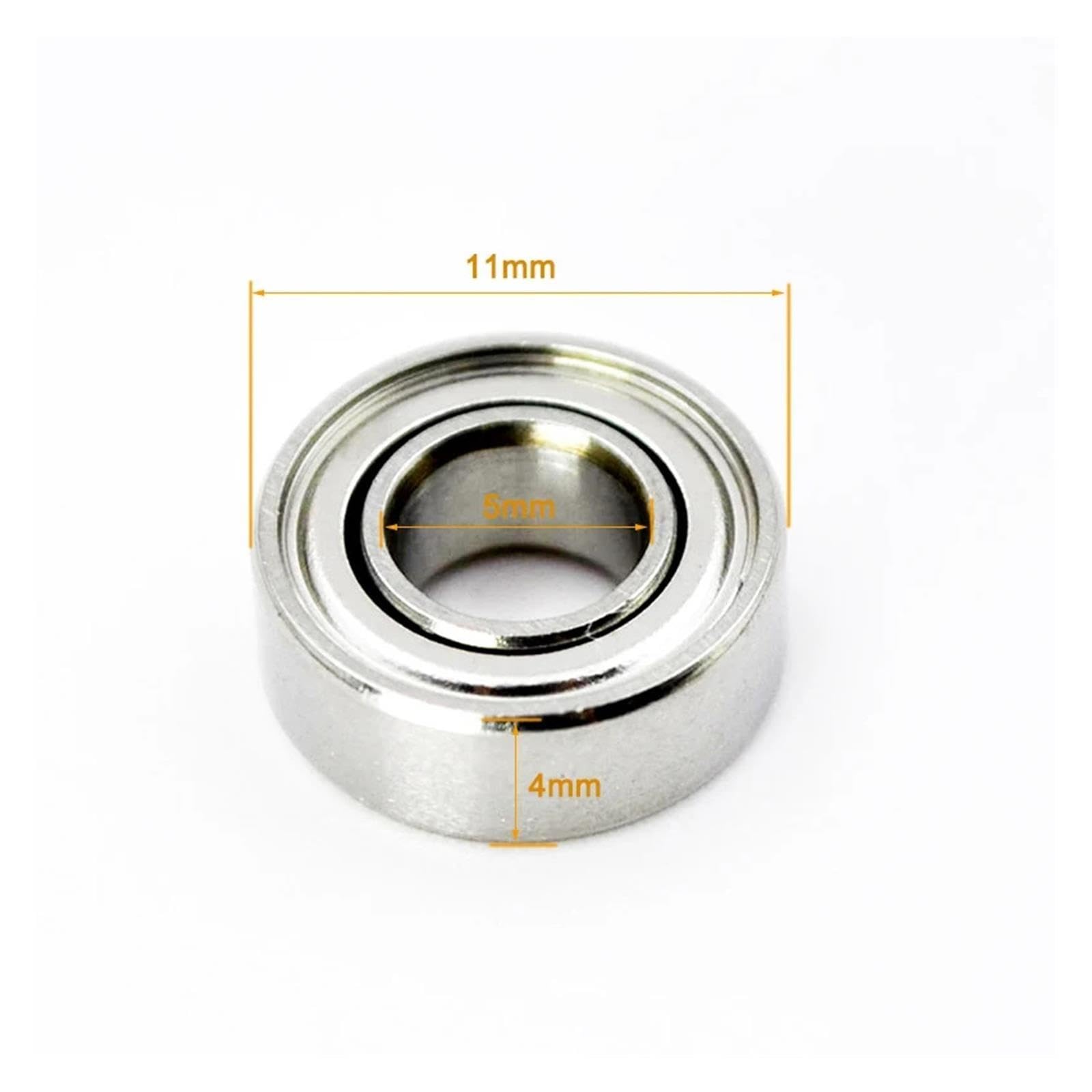 Hybrid-Keramiklager SMR115ZZ Edelstahl 5x11x4 mm Innenbohrung 5 mm Miniaturkugellager(10Pcs)