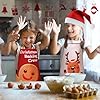 Hercicy 20 Pcs Kids Christmas Apron and Hat Set 10 Adjustable Children Christmas Chef Apron with Snowman Deer Gingerbread 10 Kids Santa Hat for Girl Boy Kitchen Cooking Baking Crafting Painting Party #5