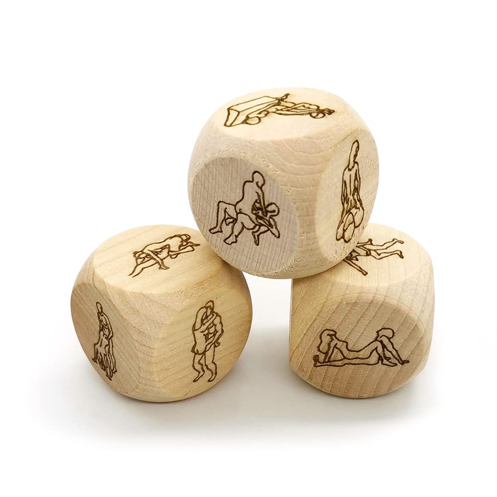 5-teiliges Yoga Würfel Set Aus Holz - 30 Yoga Posen Graviert Für Yogis
