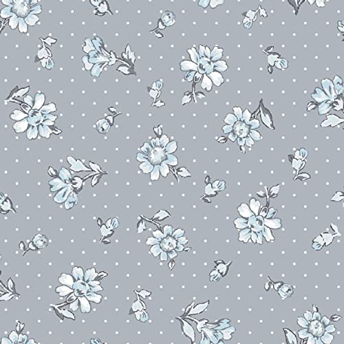 Stitch & Sparkle, Cotton 44' Small Floral Dew Color Sewing Fabric by The Yard