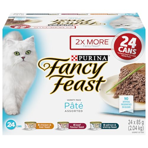 Fancy Feast Wet Cat Food, Pate Assorted Variety Pack 3 Flavours - 85 g Can (24 Pack) - Image 3