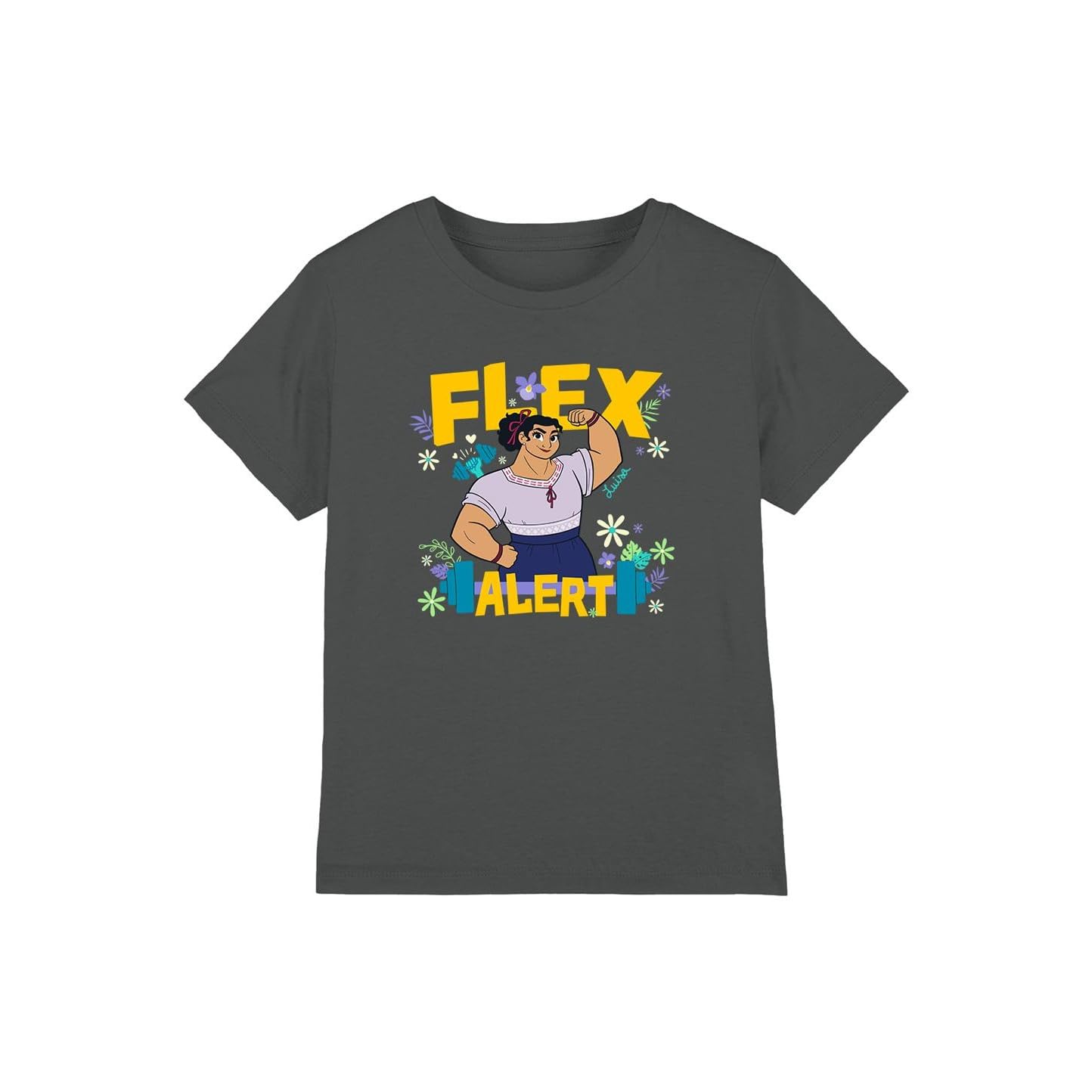 Disney Encanto Girls Charcoal Encanto Flex Alert With Luisa T Shirt, 3-4 Years