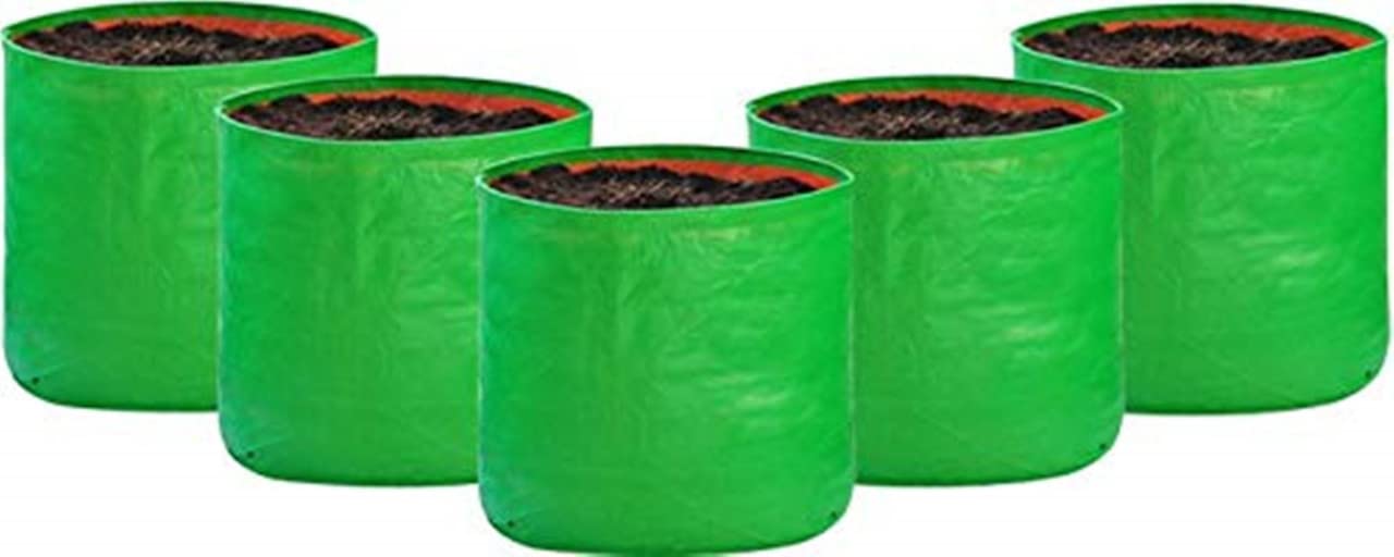 Raj Royal UV Protected Green Round Shaped Grow Bags 12X12 Inch | Plant Bags for Home Garden | Growing Bags for Terrace Flowers and Vegetables Gardening | Indoor and Balcony Gardening (Pack of 5) (B0BQF1BC64) Amazon Price History, Amazon Price Tracker