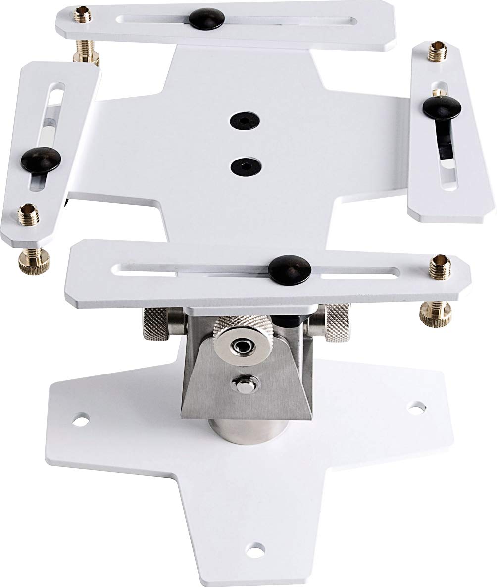 Supporto Proiezione Professionale “Arakno-Mini” Bianco 15cm Regolabile Per Videoproiettore (Disponibile da 15cm, 57/77cm, 83/123cm, 128/193cm, 198/263cm) Montaggio Staffa A Soffitto Massima Qualità