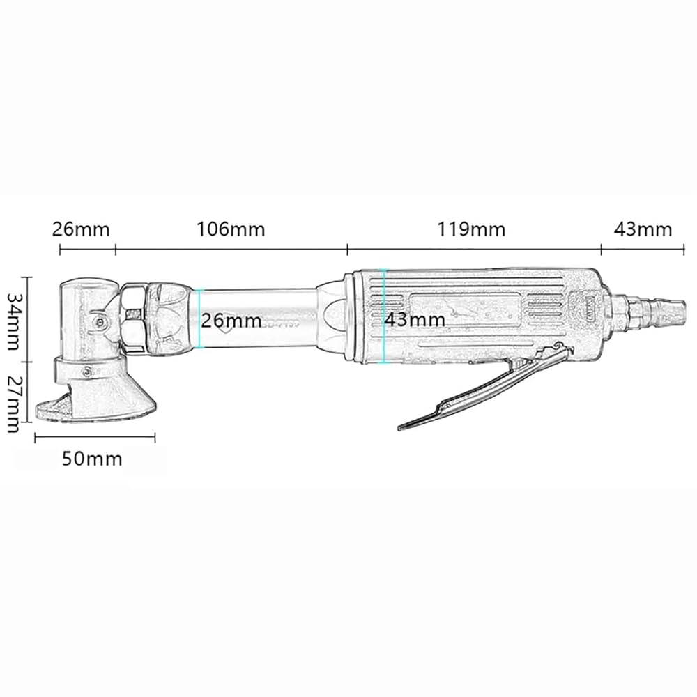 エアーロングサンダー　ガレージ作業でとても便利です。 Amazon | Jieoto 空気圧拡張エルボアングルグラインダー L 型
