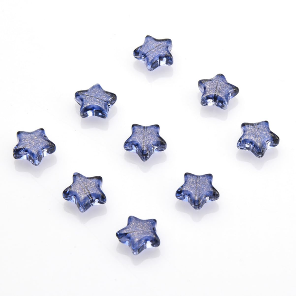 HOMSFOU 5 Set Perline Stella Vetro Per Diy Gioielli Accessori Per Decorativo Perline Per Collane E Braccialetti Materiale Per Bigiotteria 100 Pezzi*5