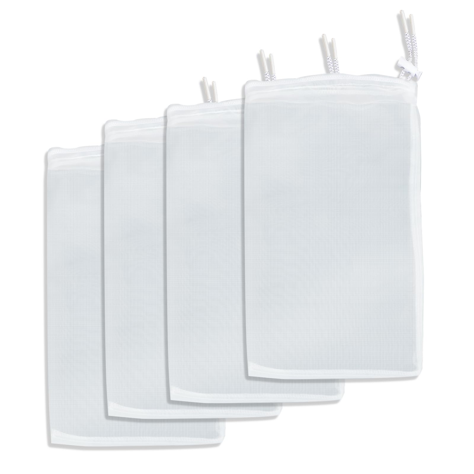 Pawfly 4 Pack Filter Media Bags for Aquarium (11.8" x 7.8"), Aquarium Mesh Bag for Fine Resins, Activated Carbon, Bio Filter Balls, 150 Micron Fish