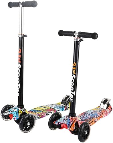 Miniatura 6 de Skateboard - Patinete infantil para niños de 2 a 4 a 14 años, tres o cuatro vueltas de Graffiti, plegable, apto para deportes al aire libre