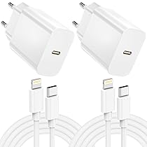 25W Caricatore iPhone Originale Apple MFi,Caricabatterie iPhone Caricatore Rapido per iPhone 14 13 12 11 Pro Max, Mini, XS, X, 8, USBC Alimentatore Presa USB C Spinotto con 2M Cavo Ricarica Rapida