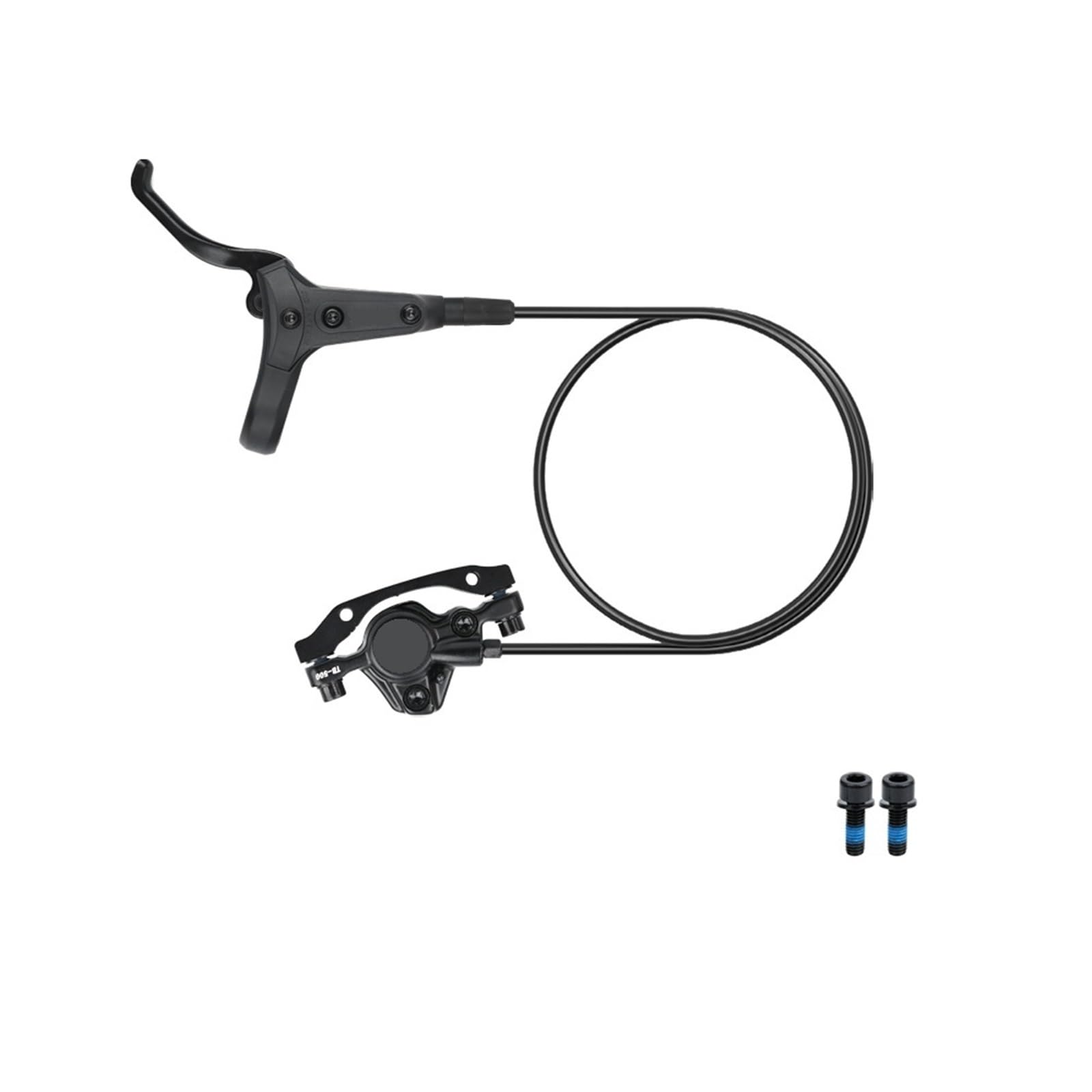 Hydraulic Disc Brake Set 2-Piston, MTB XC Trail Calipers With Resin Pads And Rotor, Front Rear 1600mm Oil Line(TB500-LF)