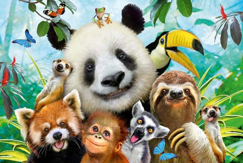 Schmidt Spiele Puzle Infantil (200 Piezas), diseño de Animales, Multicolor, única (56359)