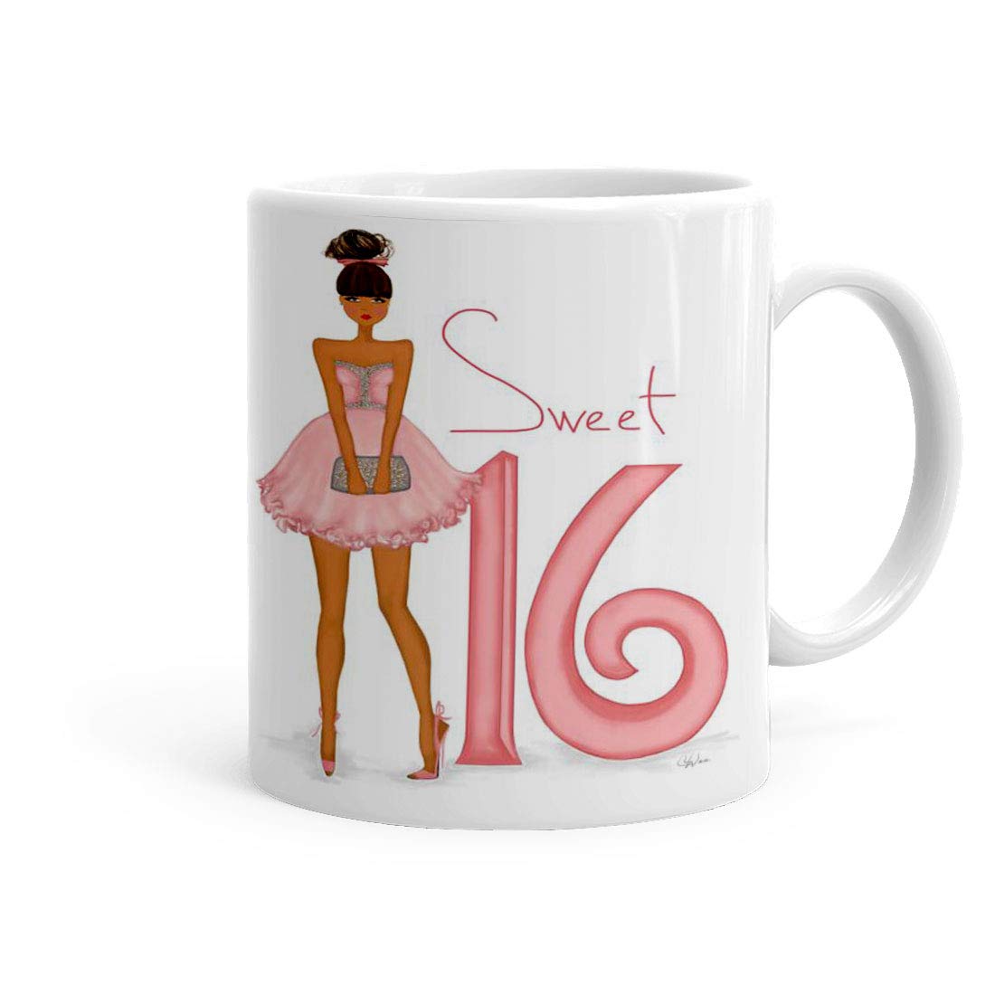 Sweet Sixteen Theme Ceramic Printed Tea and Coffee Mug(325 ml)(jan-07669P)-Birthday Gift,Anniversery Gift