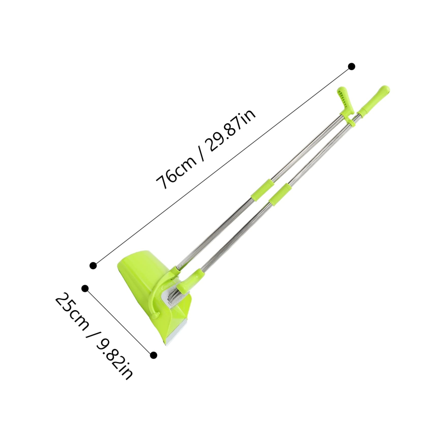 Hemobllo Escoba de Pie y Recogedor de Plástico de Acero Inoxidable Kit de Escoba y Recogedor para Limpieza del Hogar para Uso en Almacén y RV