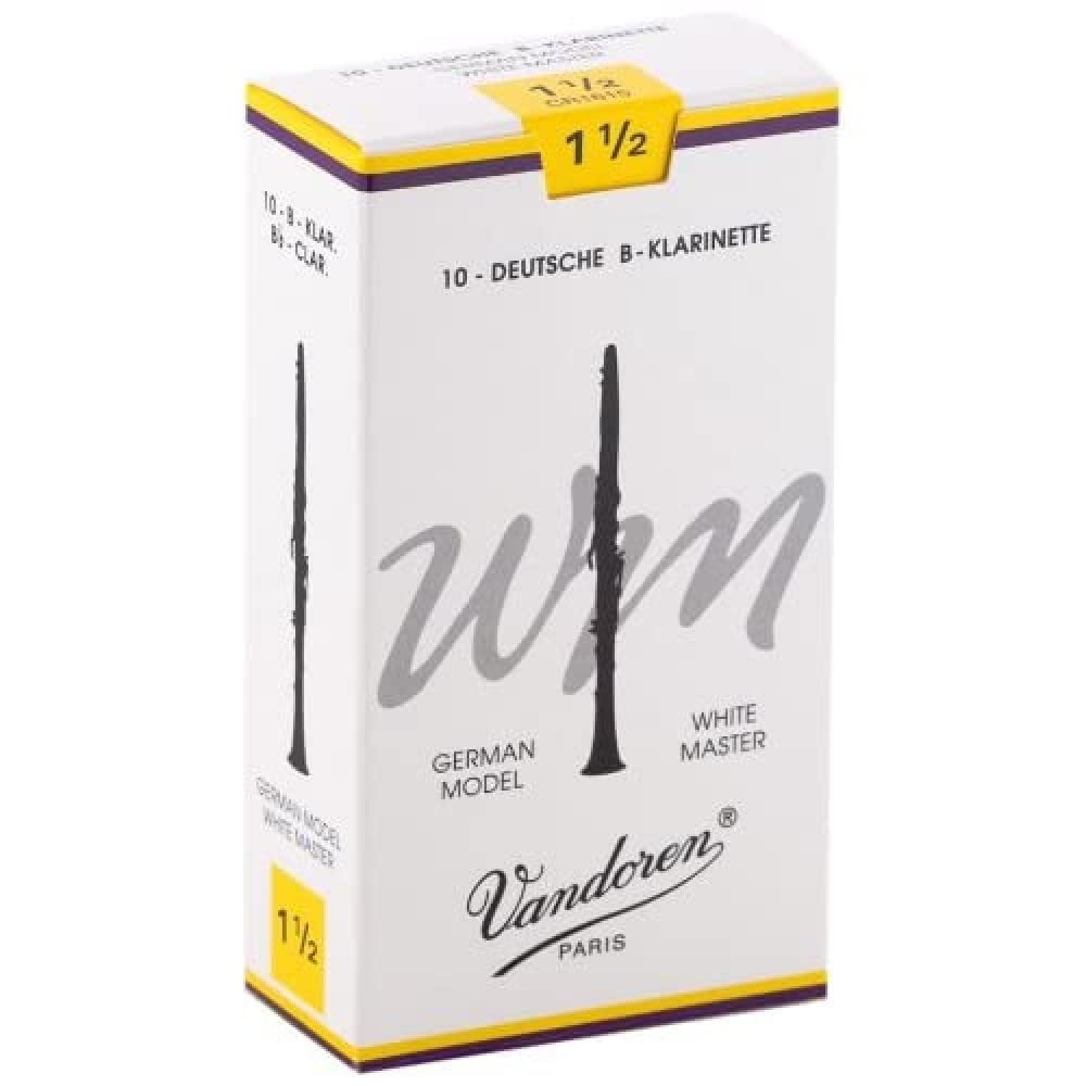 Vandoren CR1615 German White Master Bb Clarinet Reeds (Strength 1.5) (Pack of 10)