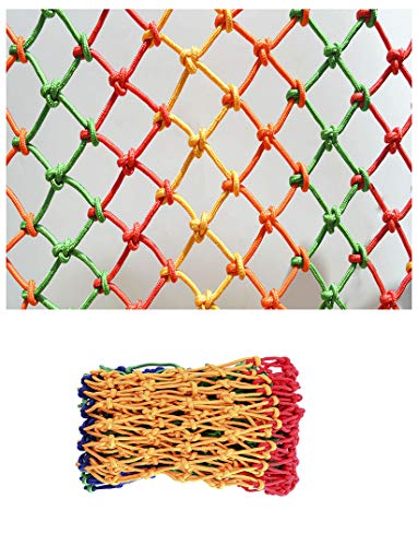 XCYYBB Red de Seguridad para Niños y Bebés balcón, Red Decorativa De Cuerda De Cáñamo Escalera Cerca Ventana Puerta Malla De Protección De Seguridad-Multicolor 1x8m(3.3x26ft)