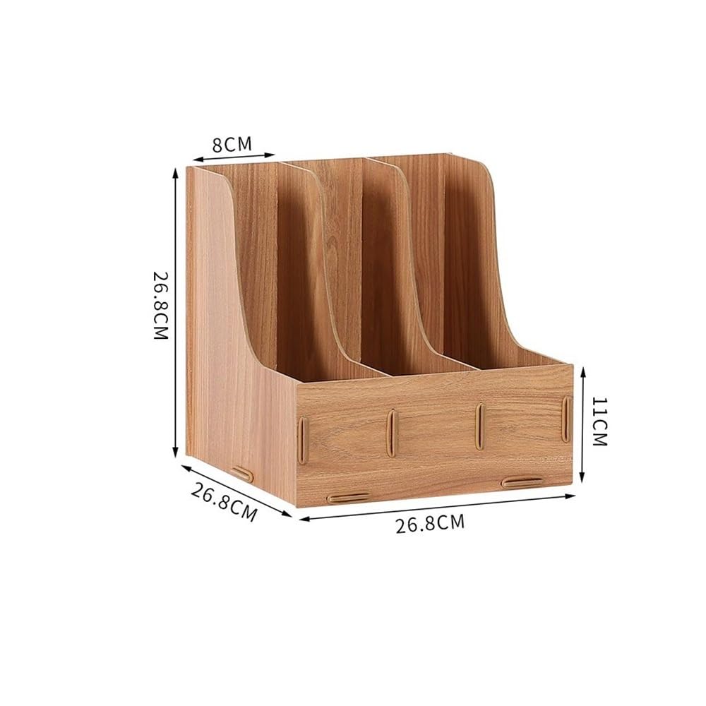 organizator plików Organizer na biurko A4, sorter papieru, stojak na czasopisma, pionowy, poziomy, do przechowywania artykułów papierniczych Biurko(Brown)