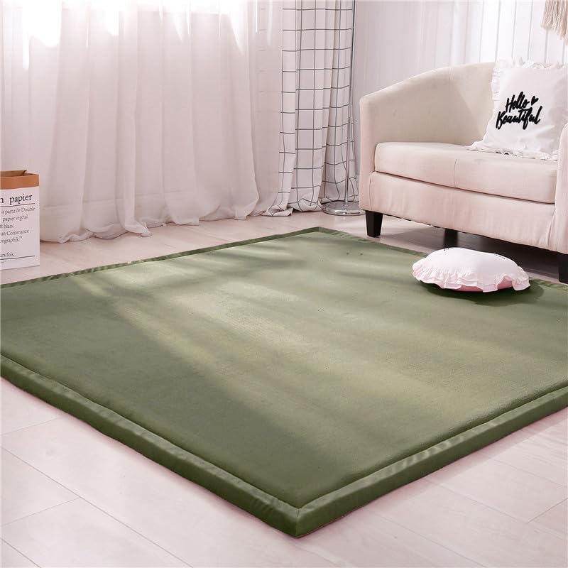 DSSHENGDS Living Room Home Decor Coral Fleece Area Rug,Modern Nursery Washable Kids Bedroom Rug,Girls Boys Soft Non-slip Soft Mat,2cm Thick Kids Carpet-J- 200 * 200cm