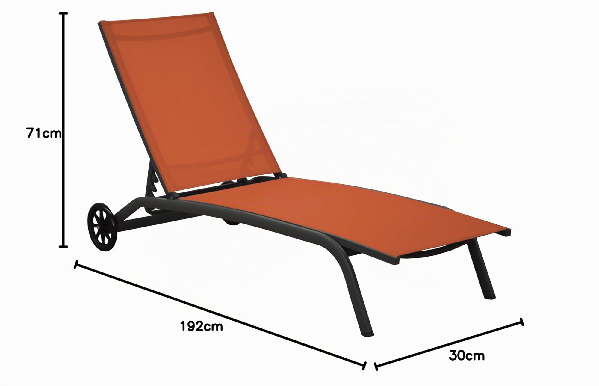 Proloisirs Lot de 2 Bains de Soleil Célio Empilable