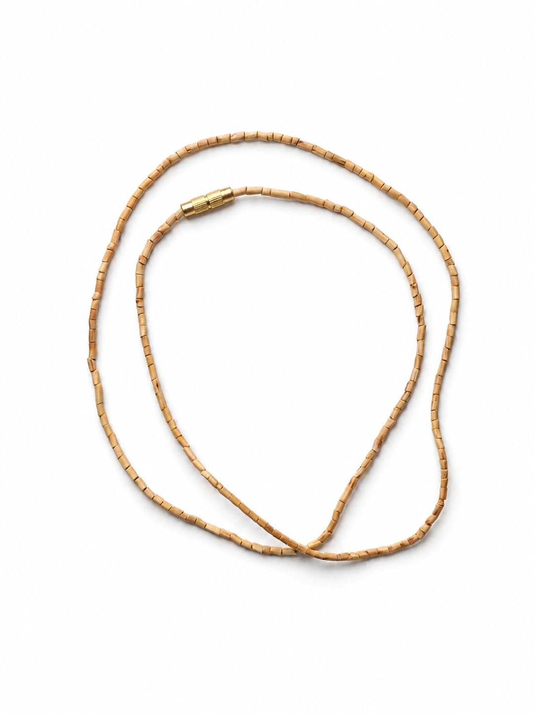 HOLY THREADS Tulsi Kanthi Mala, Pure Tulsi Wood Bead Necklace, 2 Round, Natural Beige with Gold-Tone Clasp, for Puja & Daily Use-image-41
